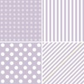 Set of four cute backgrounds in pastel colors Royalty Free Stock Photo