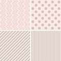 Set of four cute retro backgrounds Royalty Free Stock Photo