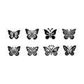set of four butterfly icons Royalty Free Stock Photo