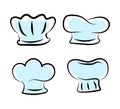 Set of chef and cook hats stock illustration