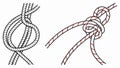 Set of Four Different Nautical Rope Knots Vector Icons, vector design Generative AI Royalty Free Stock Photo