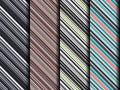 Set of four different seamless dark diagonal patterns