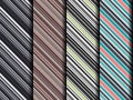 Set of four different seamless dark diagonal patterns