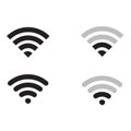 Set of four different wireless and icons for design