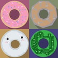 Set of four donuts