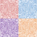 Set of four floral backgrounds Royalty Free Stock Photo