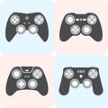 Set of assorted gamepad vector designs Royalty Free Stock Photo