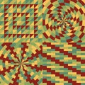 Set of four geometric pattern Royalty Free Stock Photo