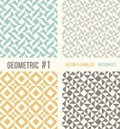 Set of four geometric patterns