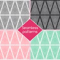 Set . Four geometric patterns. Royalty Free Stock Photo