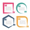 Set of four geometric quotes template design
