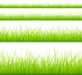 Set Of Four Green Meadows Banner Different Heigths