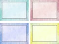 Set of four grunge texture frames. Light color texture interiors. Set 2 Royalty Free Stock Photo