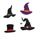 Set of four Halloween hats