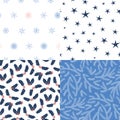 Seamless Christmas patterns Royalty Free Stock Photo