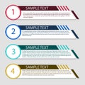 Set of four horizontal info graphic template.