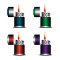 Set of four lighters