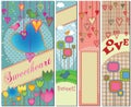 Set of Four Love Themed Banners