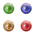 Set of four Luxurious christmas balls Royalty Free Stock Photo