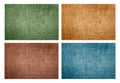 Set of four natural canvas textures