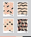 Set of four posters with abstract pattern