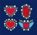 four pretty hearts