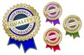 Set of Four Quality Elite Product Guarantee Emblem