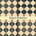 Set of four royal elegant patterns