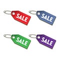 Set of four sale tags