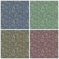 Set of four seamless easter patterns Royalty Free Stock Photo