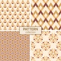 Set of four seamless fashion colorful patterns. Royalty Free Stock Photo