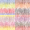 Set of four seamless pattern with colorful horizontal grunge stripes Royalty Free Stock Photo