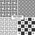Set of four seamless patterns.