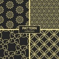 Set of four seamless patterns. Royalty Free Stock Photo