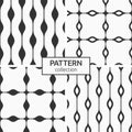 Set of four seamless patterns. Abstract geometric trendy vector backgrounds Royalty Free Stock Photo