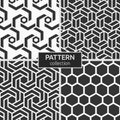 Set of four seamless patterns