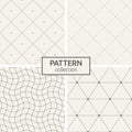 Set of four seamless patterns. Royalty Free Stock Photo