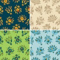 Set of four seamless patterns