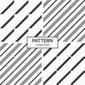 Set of four seamless patterns. Modern stylish textures of parallel diagonal lines. Stripped geometric pattern Royalty Free Stock Photo