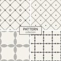 Set of four seamless patterns Royalty Free Stock Photo