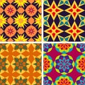 Set of four seamless patterns Royalty Free Stock Photo