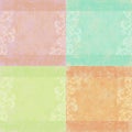 Set of four shabby floral backgrounds