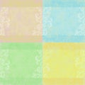 Set of four shabby floral backgrounds Royalty Free Stock Photo