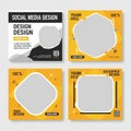 Set of four social media design templates Royalty Free Stock Photo
