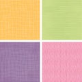 Set of four textile fabric textures seamless