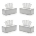 Set of four tissue boxes Royalty Free Stock Photo
