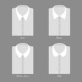 Set of four variations men's shirt with collars Royalty Free Stock Photo