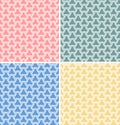 Set of four vector geometric seamless patterns Royalty Free Stock Photo