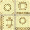 Set of four vintage luxury cards