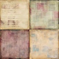 Set of four vintage shabby textured backgrounds
